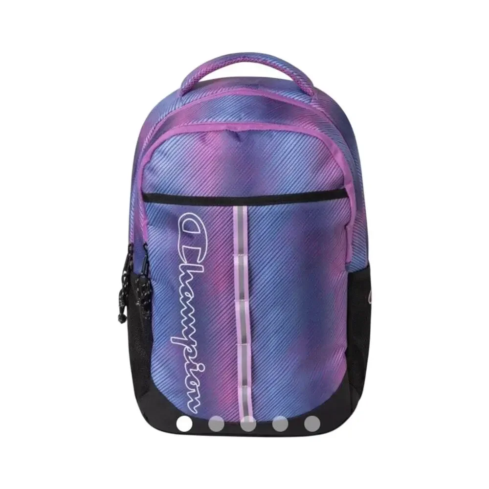 Champion Center Backpack Blue/Pink School Laptop Travel gym Lightweight  New